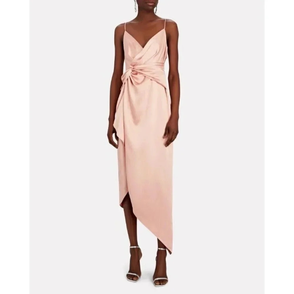 Significant Other Dress Women's Size 4 Midi Ruched Satin